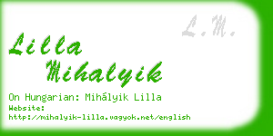 lilla mihalyik business card